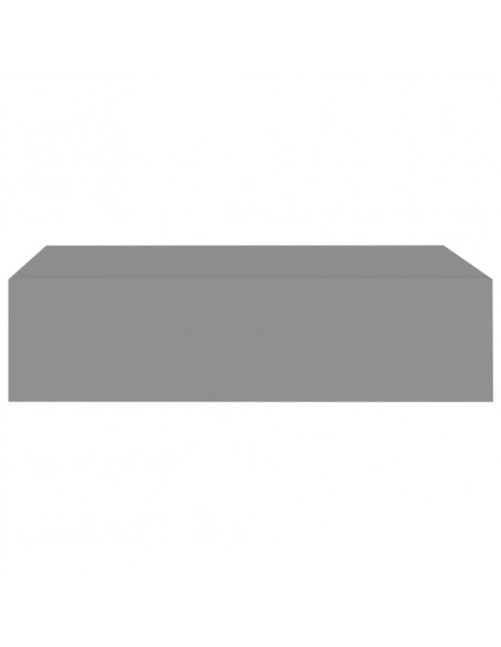 Scaffale con Cassetti da Parete Grigio 40x23,5x10 cm in MDF