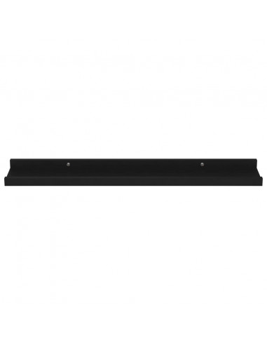 Mensole da Parete 4 pz Nere 60x9x3 cm