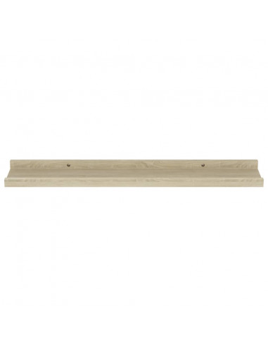 Mensole da Parete 2 pz Rovere Sonoma 60x9x3 cm