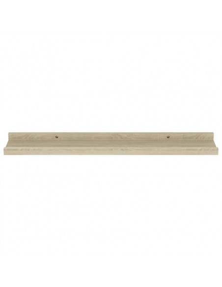 Mensole da Parete 2 pz Rovere Sonoma 60x9x3 cm