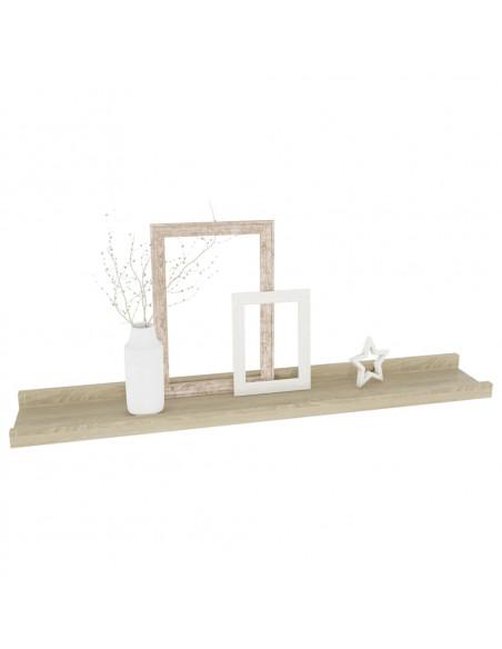 Mensole da Parete 4 pz Rovere Sonoma 60x9x3 cm