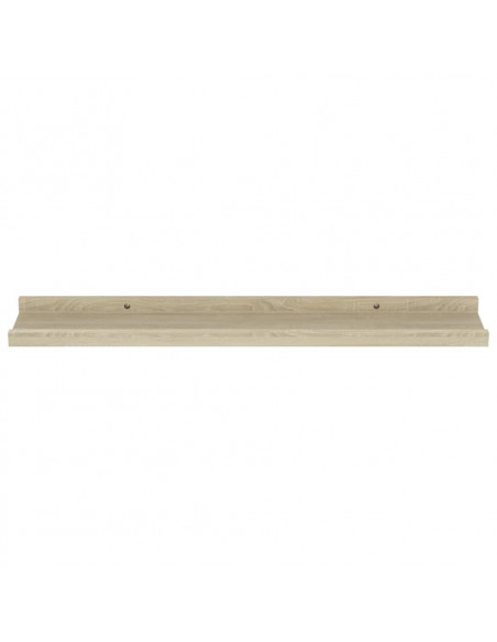 Mensole da Parete 4 pz Rovere Sonoma 60x9x3 cm