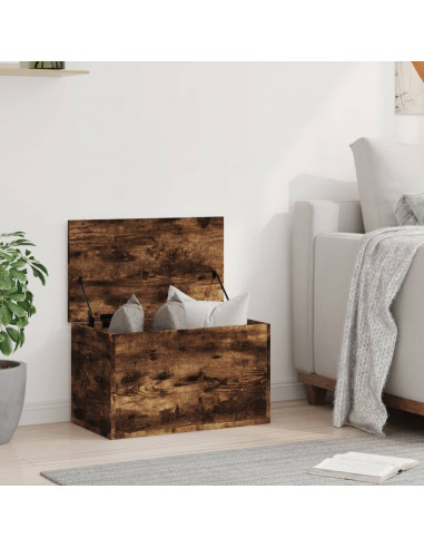 Contenitore Portaoggetti Rovere Fumo 60x35x35 cm in Truciolato