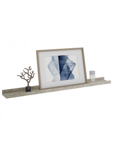 Mensole da Parete 2 pz Grigio Cemento 80x9x3 cm