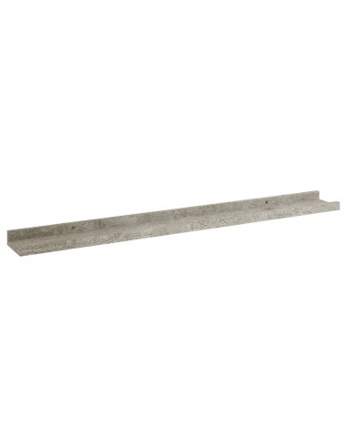 Mensole da Parete 2 pz Grigio Cemento 80x9x3 cm