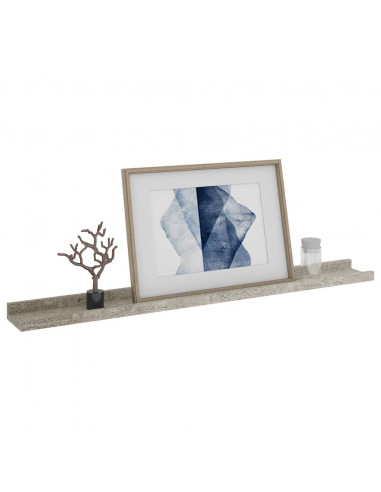 Mensole da Parete 4 pz Grigio Cemento 80x9x3 cm