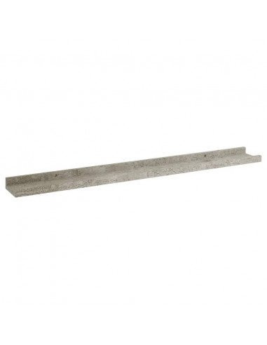 Mensole da Parete 4 pz Grigio Cemento 80x9x3 cm