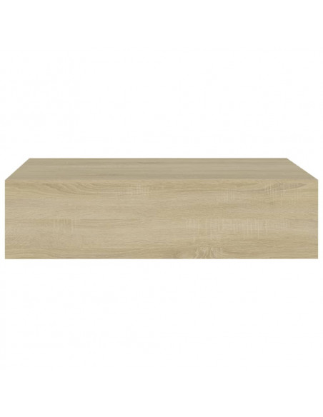 Scaffale con Cassetti da Parete Rovere 40x23,5x10 cm in MDF