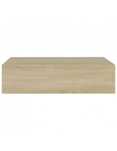 Scaffali con Cassetti da Parete 2 pz Rovere 40x23,5x10 cm MDF