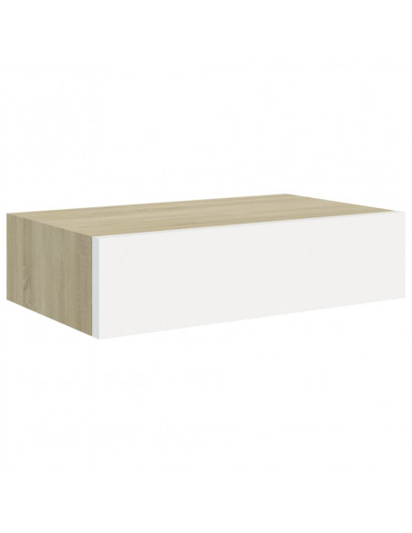 Scaffali con Cassetti 2 pz Rovere e Bianco 40x23,5x10 cm in MDF