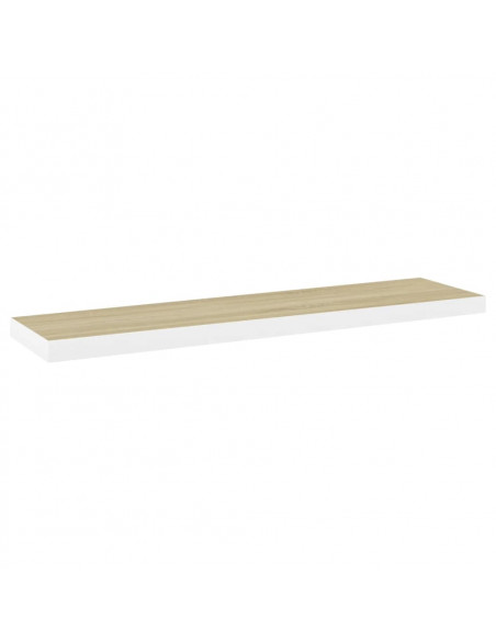 Scaffali a Parete 4 pz Rovere e Bianco 120x23,5x3,8 cm in MDF