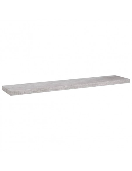 Scaffali a Parete 2 pz Grigio Cemento 120x23,5x3,8 cm in MDF