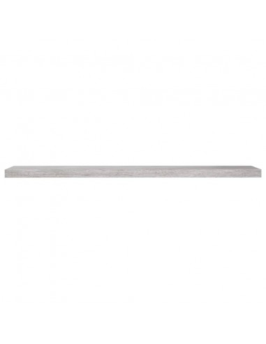 Scaffali a Parete 2 pz Grigio Cemento 120x23,5x3,8 cm in MDF