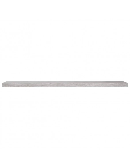 Scaffali a Parete 2 pz Grigio Cemento 120x23,5x3,8 cm in MDF