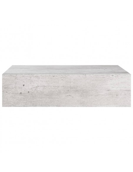 Scaffale con Cassetti da Parete Grigio Cemento 40x23,5x10cm MDF