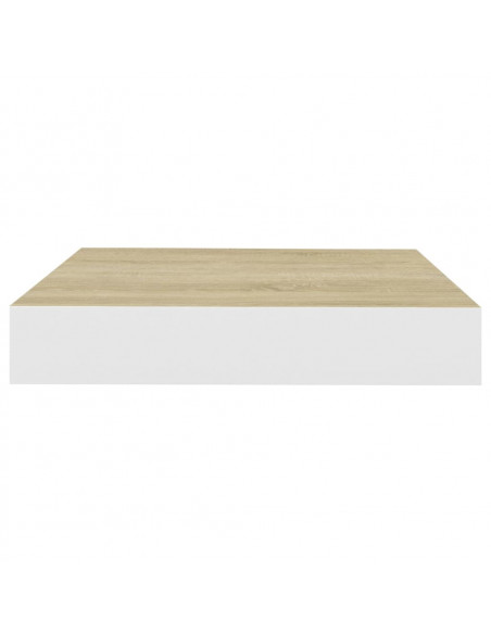 Scaffali a Parete 4 pz Rovere e Bianco 23x23,5x3,8 cm in MDF