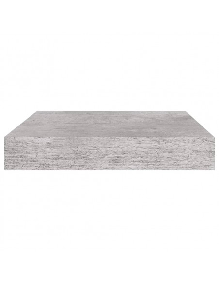 Scaffali a Parete 4 pz Grigio Cemento 23x23,5x3,8 cm in MDF