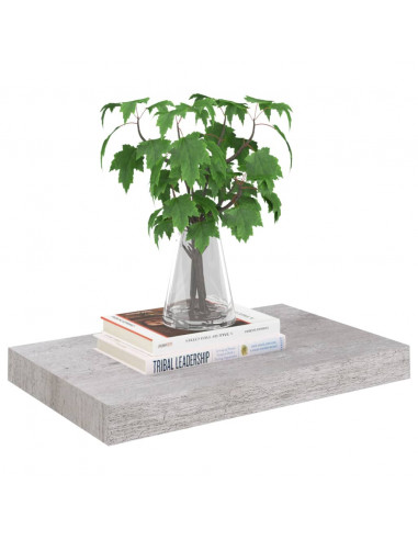 Scaffali a Parete 2 pz Grigio Cemento 40x23x3,8 cm in MDF