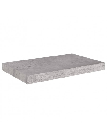 Scaffale a Parete Grigio Cemento 50x23x3,8 cm in MDF