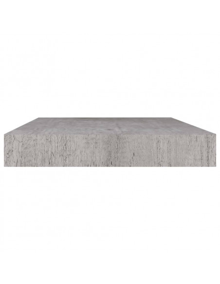 Scaffale a Parete Grigio Cemento 50x23x3,8 cm in MDF
