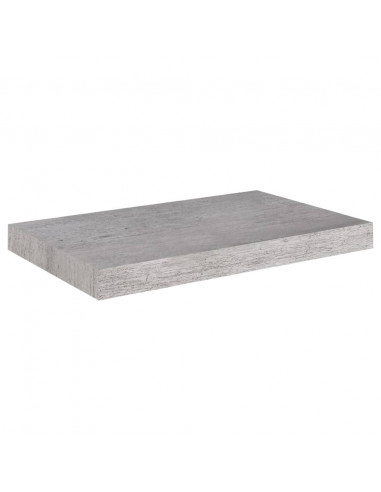 Scaffali a Parete 2 pz Grigio Cemento 50x23x3,8 cm in MDF