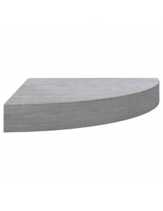 Mensola Angolare Grigio Cemento 35x35x3,8 cm in MDF 2