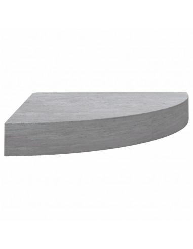 Mensole Angolari 2pz Grigio Cemento 35x35x3,8 cm in MDF