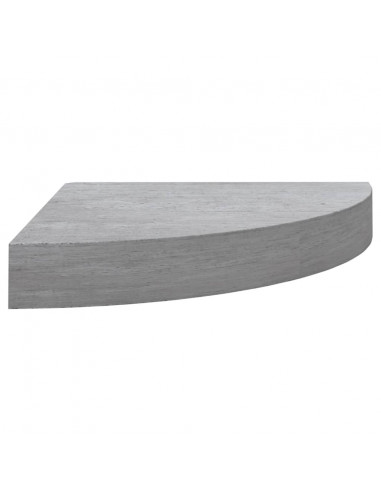 Mensole Angolari 4 pz Grigio Cemento 35x35x3,8 cm in MDF