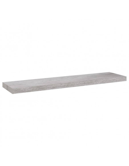 Scaffale a Parete Grigio Cemento 90x23,5x3,8 cm in MDF