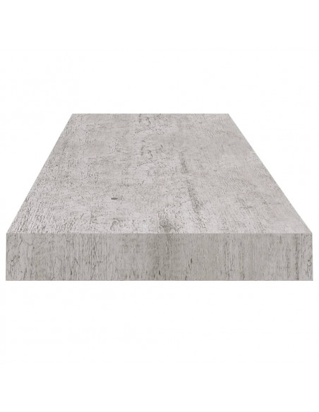 Scaffale a Parete Grigio Cemento 80x23,5x3,8 cm in MDF