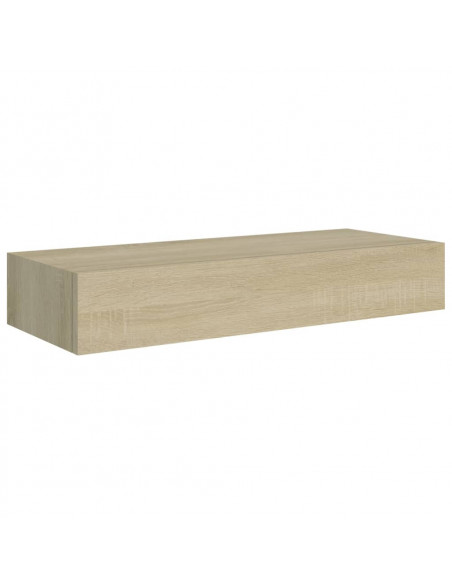 Scaffali con Cassetti da Parete 2 pz Rovere 60x23,5x10 cm MDF