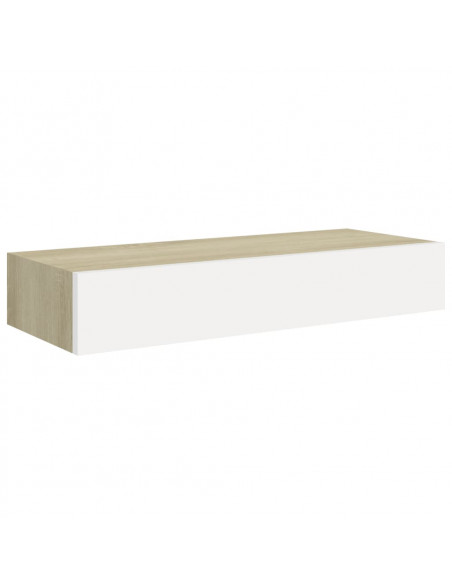 Scaffali con Cassetti 2 pz Rovere e Bianco 60x23,5x10 cm in MDF