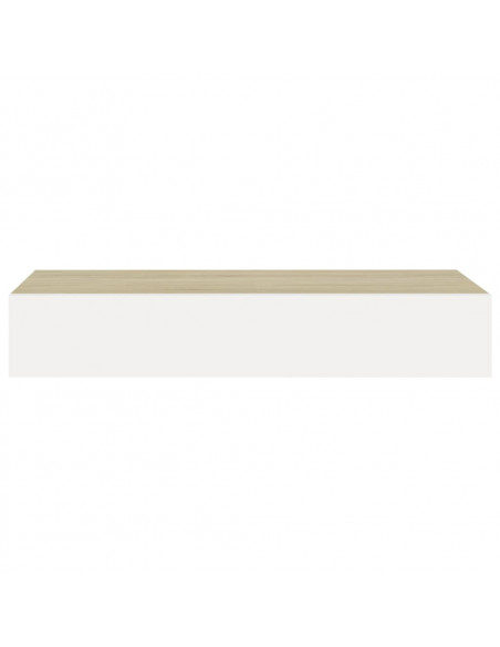 Scaffali con Cassetti 2 pz Rovere e Bianco 60x23,5x10 cm in MDF