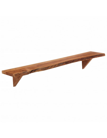 Mensole da Parete 2 pz 110x20x18 cm in Legno Massello di Acacia