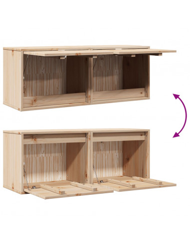 Pensili 2 pz 45x30x35 cm in Legno Massello di Pino