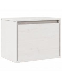 Pensile Bianco 45x30x35 cm in Legno Massello di Pino 2