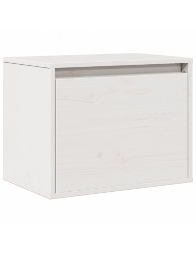 Pensile Bianco 45x30x35 cm in Legno Massello di Pino