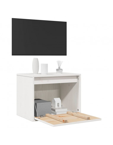 Pensile Bianco 45x30x35 cm in Legno Massello di Pino