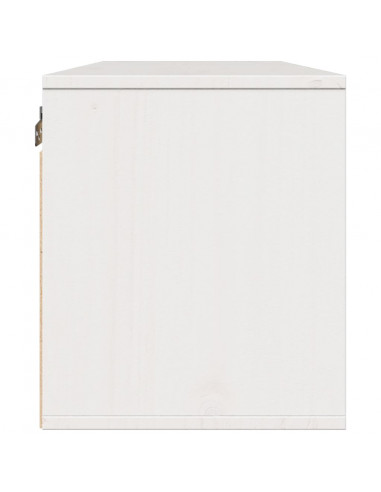 Pensili Bianchi 2 pz 45x30x35 cm in Legno Massello di Pino