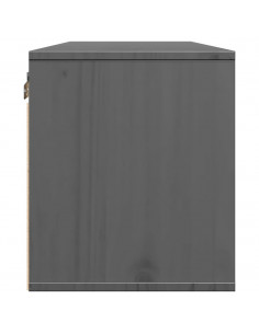 Pensili Grigi 2 pz 45x30x35 cm in Legno Massello di Pino 2