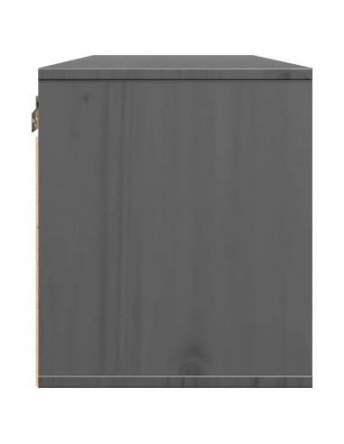 Pensili Grigi 2 pz 45x30x35 cm in Legno Massello di Pino