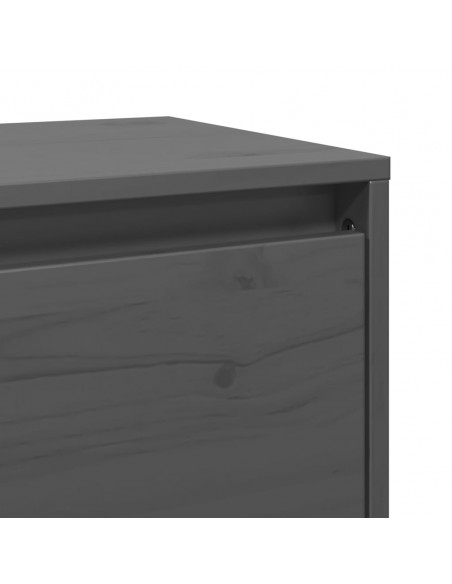 Pensili Grigi 2 pz 45x30x35 cm in Legno Massello di Pino