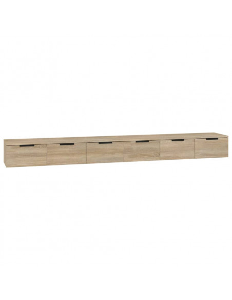 Mobili Muro 2 pz Rovere Sonoma 102x30x20cm in Legno Multistrato