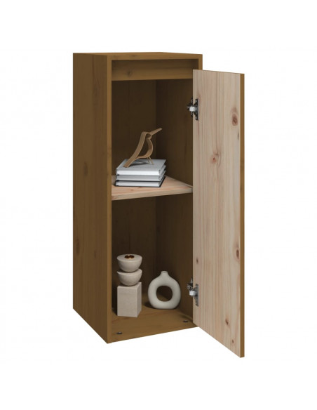 Pensile Marrone Miele 30x30x80 cm in Legno Massello di Pino