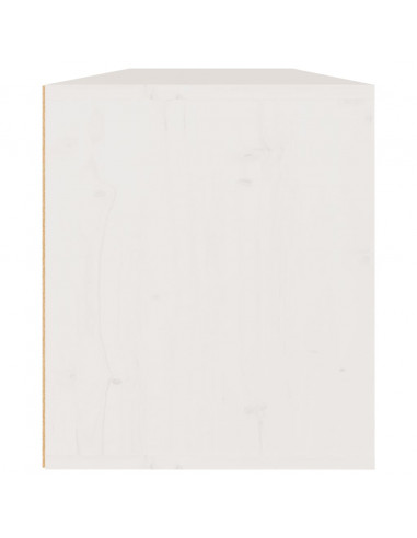 Pensili Bianchi 2 pz 60x30x35 cm in Legno Massello di Pino