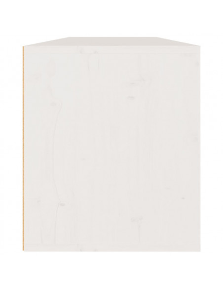 Pensili Bianchi 2 pz 60x30x35 cm in Legno Massello di Pino