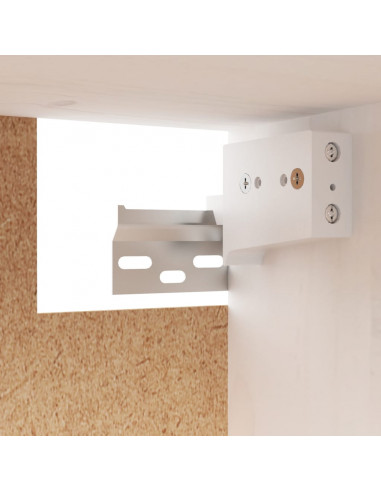 Pensili Bianchi 2 pz 60x30x35 cm in Legno Massello di Pino