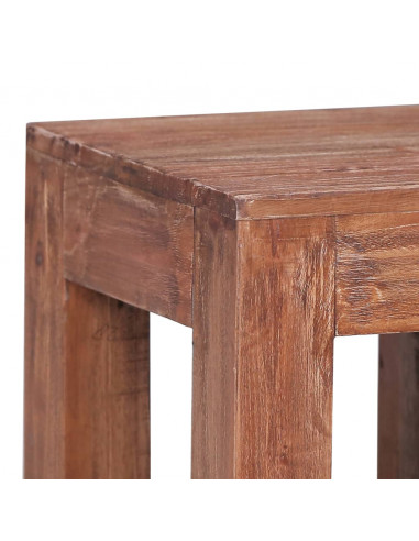 Tavolino da Caffè 30x30x30 cm in Legno Massello di Recupero