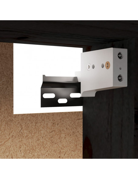 Pensili Neri 2 pz 60x30x35 cm in Legno Massello di Pino