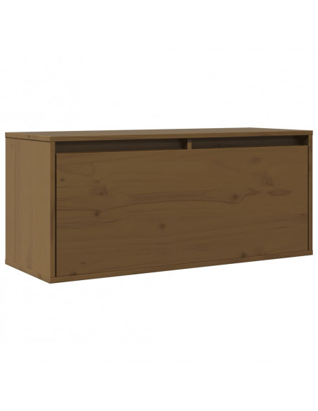 Pensile Marrone Miele 80x30x35 cm in Legno Massello di Pino